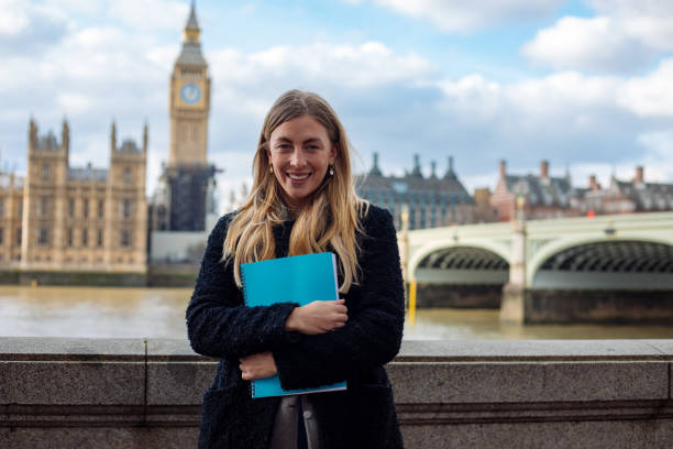 istock Happy female student in London 1378070996