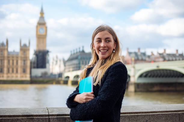 istock Happy female student in London 1378071521