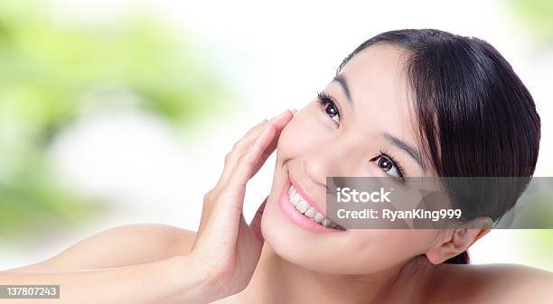 Close Up Of Beautiful Asian Woman Face Stock Photo - Download Image Now - Brown, Eye, Women
