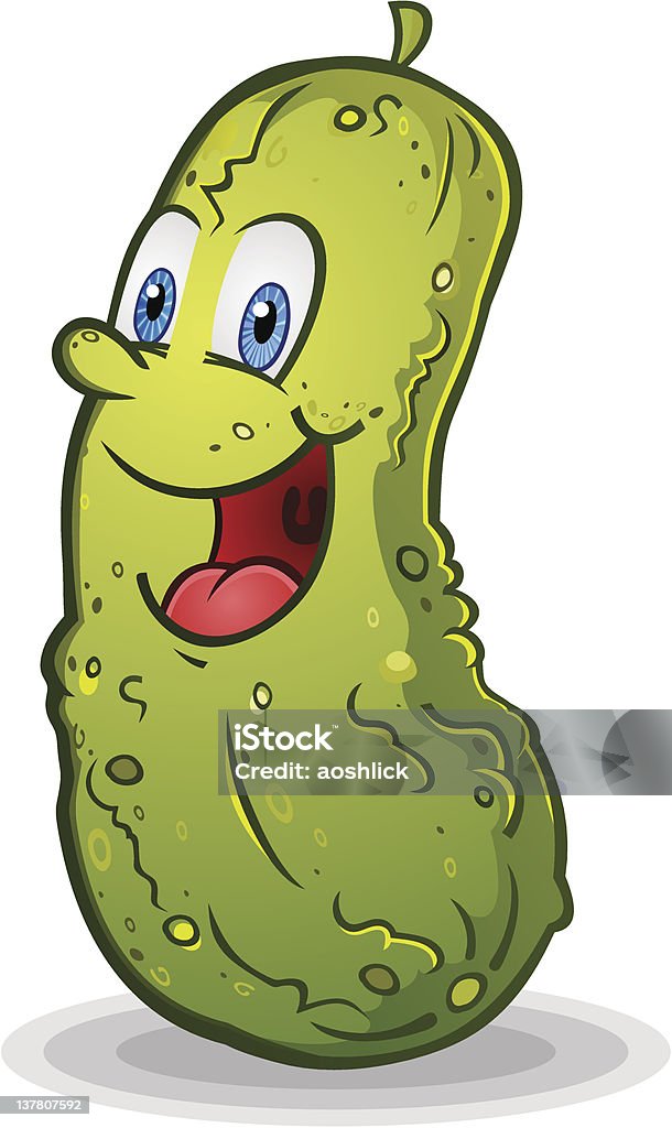 Feliz Pickle - arte vectorial de Pepinillo en vinagre de eneldo libre de derechos