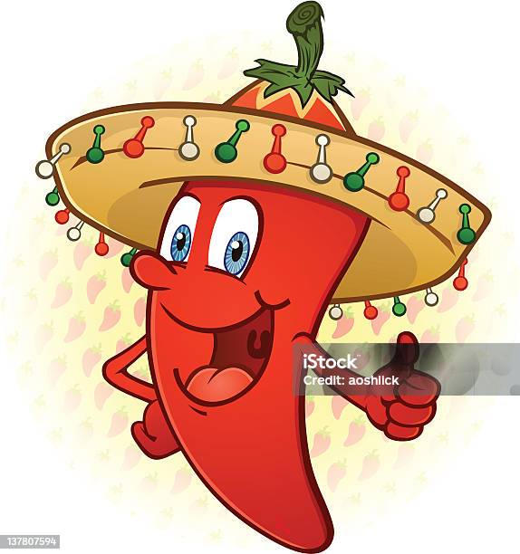 Sombrero Pepper Thumbs Up Stock Illustration - Download Image Now - Agreement, Attitude, Cartoon