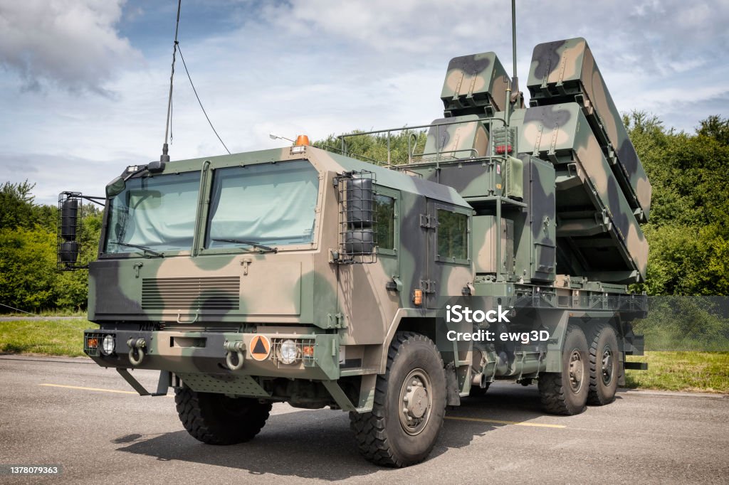 Polish modern missile launch vehicle Military Stock Photo