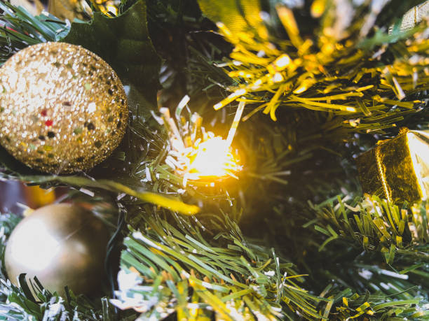 istock Lights and decorative on the Christmas tree. 1378082868