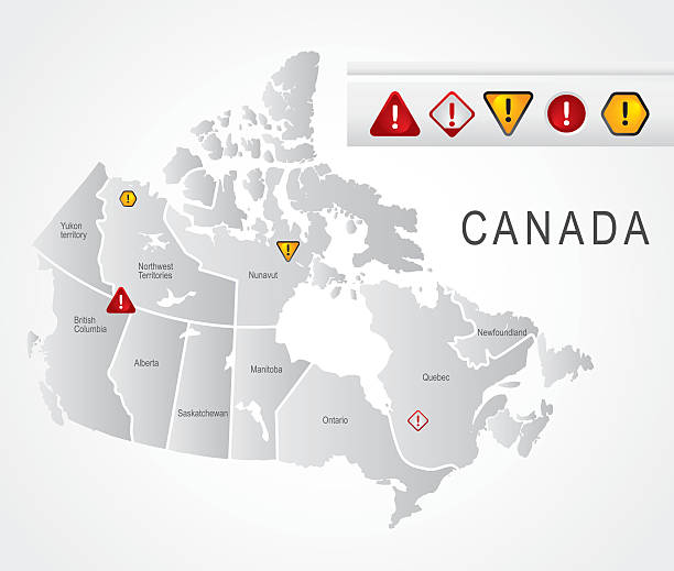 kanada mapy - southern manitoba stock illustrations