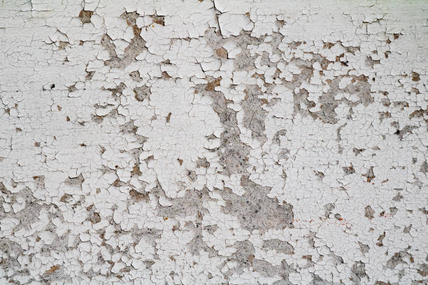 白いひび割れた質感。損傷、老朽化、風化した表面。 - paint peeling wall cracked ストックフォトと画像