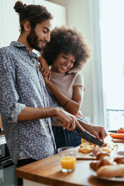 istock Multiracial heterosexual couple in kitchen 1378117858