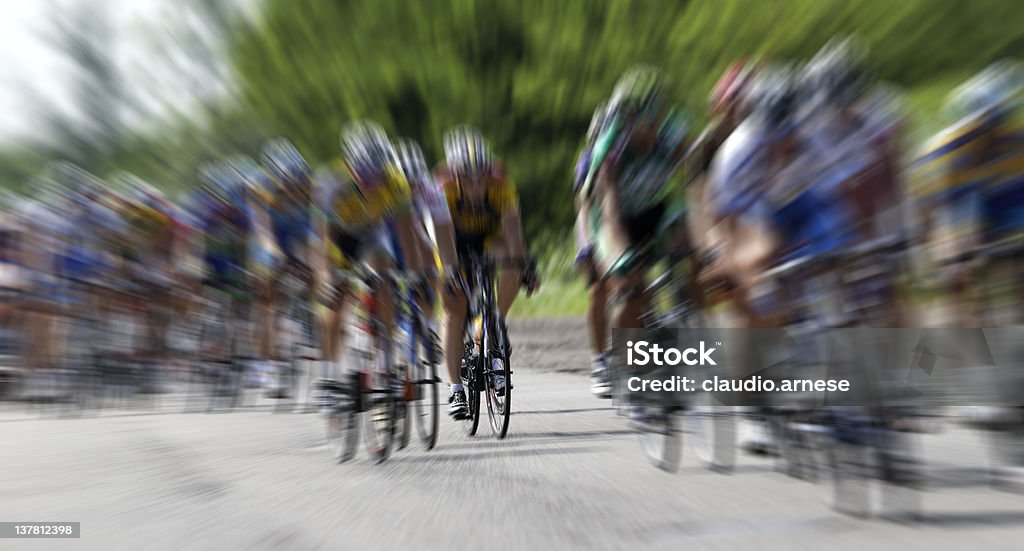 Ciclismo concorrenza. Immagine a colori - Foto stock royalty-free di Bicicletta