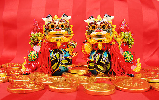 istock Chinese New Year Ornaments--Traditional Dancing lion 137813165
