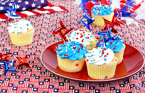 istock July 4th cupcakes and decorations. 137813923