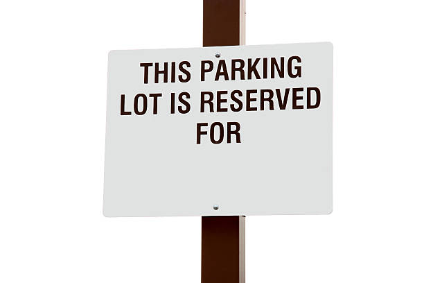 istock Reserved parking sign on white with copy space 137814443