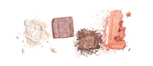 istock Crushed neutral toned eyeshadow make up palette isolated on white background 1378157833