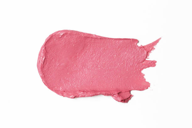 istock Pink ceamy makeup sample islated on white background. Decorative cosmetic smear. 1378168796