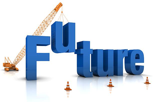 istock Graphic of a crane building the word Future  137817403