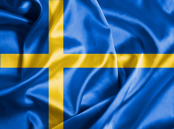 istock Sweden flag silk closeup background 1378178207
