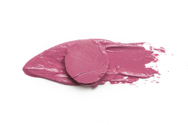 istock Pink ceamy makeup sample islated on white background. Decorative cosmetic smear. 1378181351