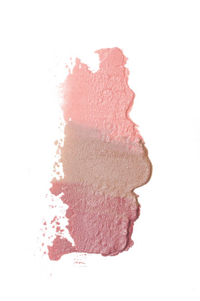 istock Set of creamy neutral toned makeup samples on white background 1378182916