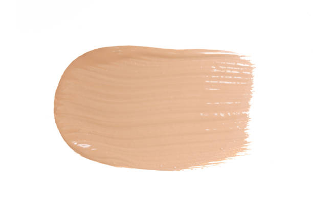 istock Brown creamy makeup sample isolated on white background. Decorative cosmetic smear. 1378186057