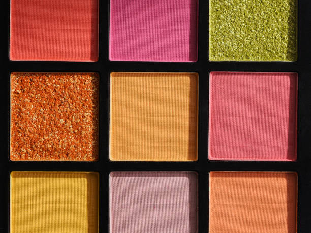 istock Eyeshadow palette with many colors. 1378187264