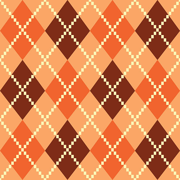 Retro colorful argile pattern or background - brown vector art illustration