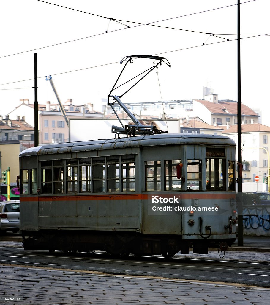 Antiguo tranvía en Milán. - Foto de stock de Color - Tipo de imagen libre de derechos