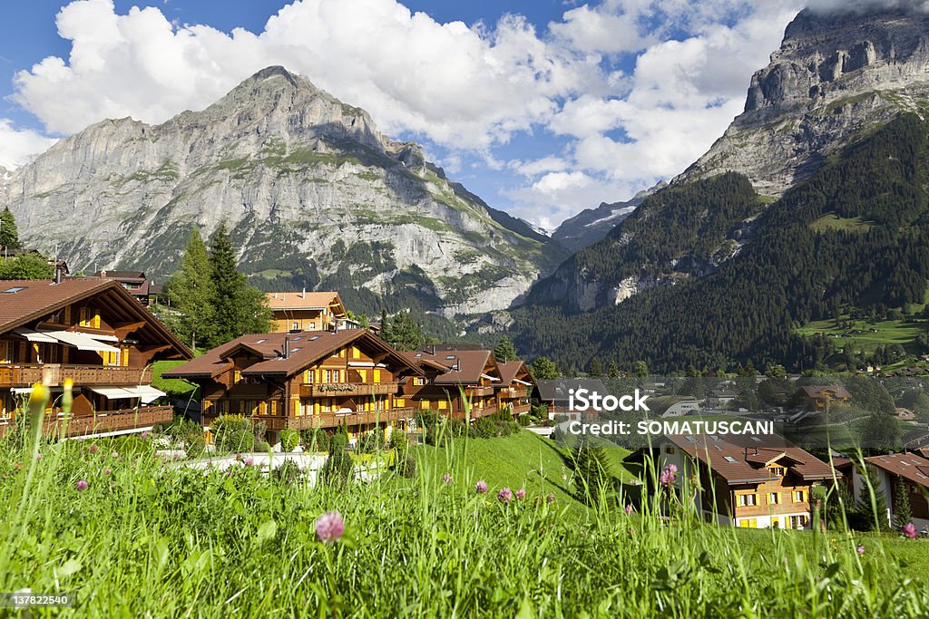 Grindelwald-Dorf, Schweiz - Lizenzfrei Grindelwald Stock-Foto