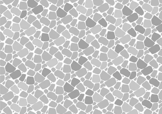 Vector illustration of Castle stone walls or random cobblestones.