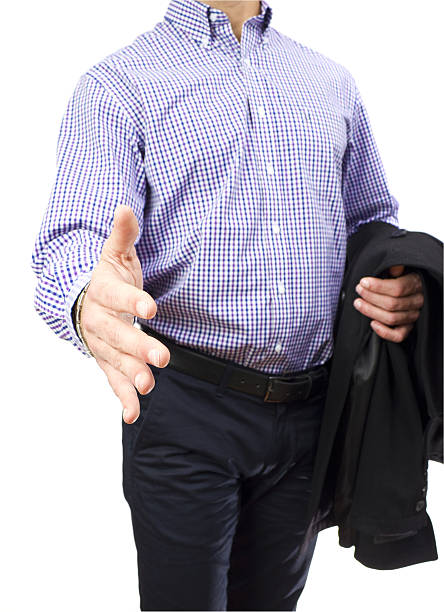 istock Business man with hand open for a handshake 137823529