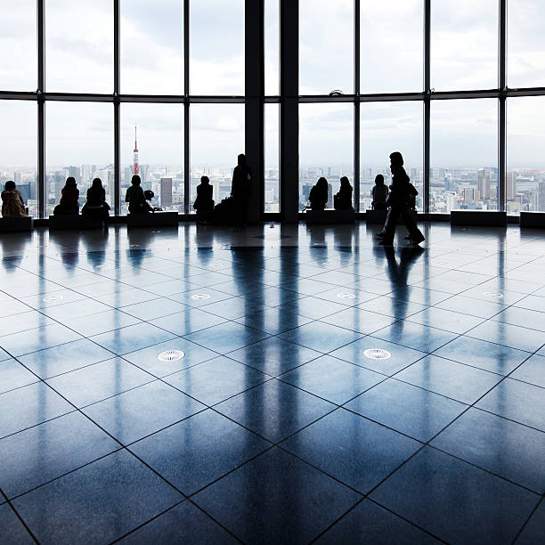 istock Tourists looking over Tokyo, Japan 137824973