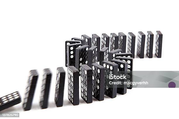 Dominoeffect Stock Photo - Download Image Now - Black Color, Blurred Motion, Board Game