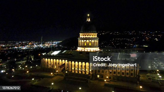istock The Utah State Capitol at Night 1378267012