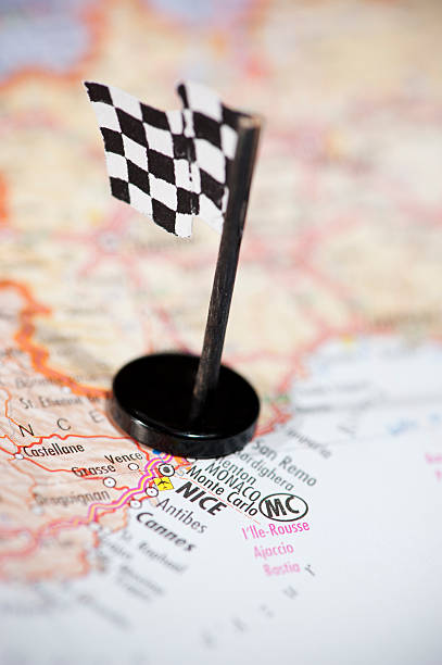 istock open-wheel single-seater racing car Racing Track in Monaco 137826896