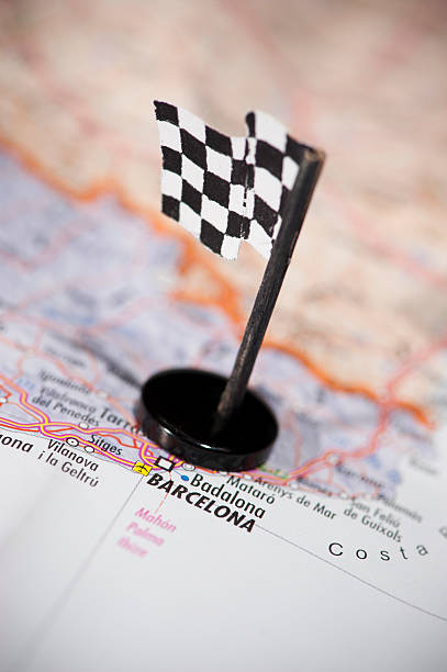 istock open-wheel single-seater racing car Racing Track in Spain 137827048