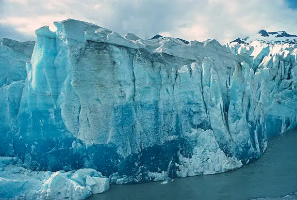 The face of the Mendenhall Glacier in Alaska