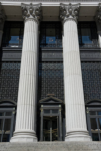 front entrance N.Y.C. Post Office stock photo