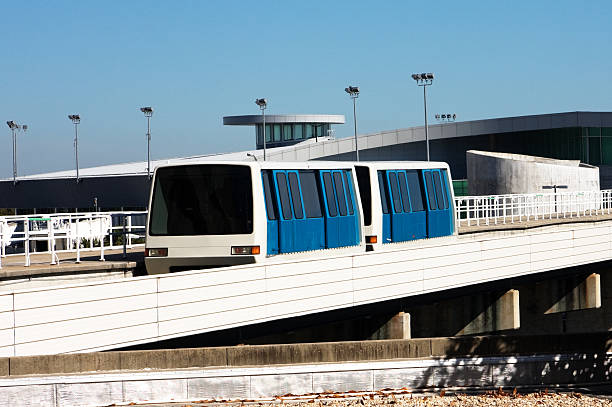 istock airport shuttle train traveling on the tracks 137828094