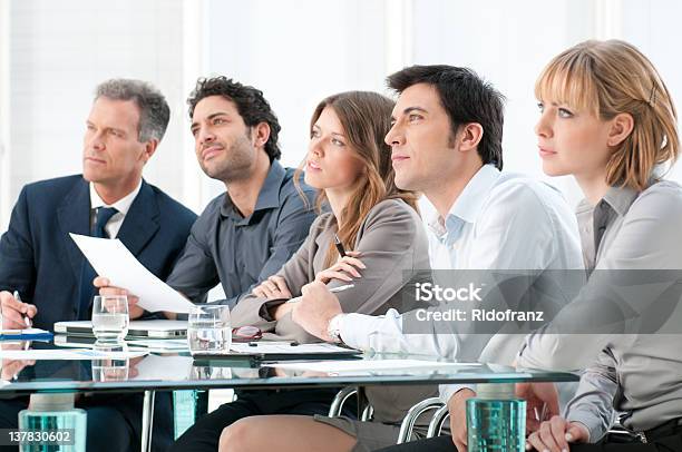 Business Presentation Stock Photo - Download Image Now - Panel Discussion, Contemplation, Seminar