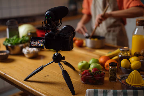istock Filming a new video recipe 1378310862