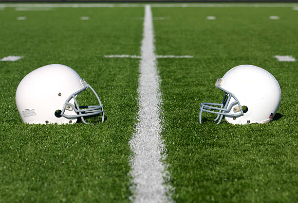 istock American Football Helmets on Field 137833437