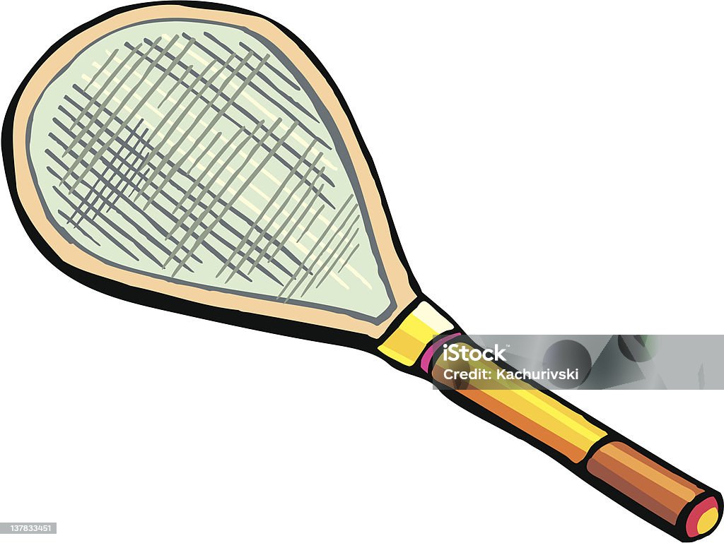 tennis Tennisschläger - Lizenzfrei Ausrüstung und Geräte Vektorgrafik
