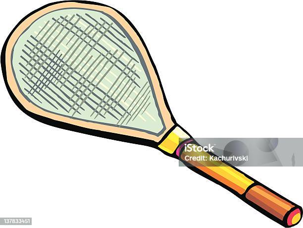 Tennis Tennisschläger Stock Vektor Art und mehr Bilder von Ausrüstung und Geräte - Ausrüstung und Geräte, ClipArt, Comic - Kunstwerk