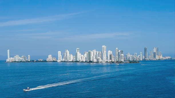 Early Morning Cartagena Skyline stock photo