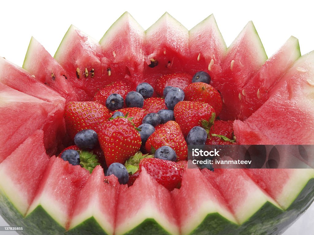 Salada de Frutas de melancia - Royalty-free Comida Foto de stock