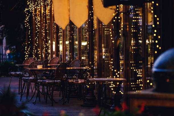 istock garland night lights outside cafe 1378392569