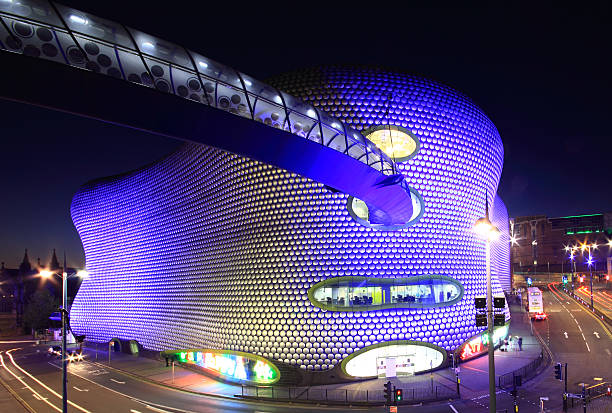 Birmingham Bull Ring by night The Bull Ring Shopping Center at night time bullring stock pictures, royalty-free photos & images
