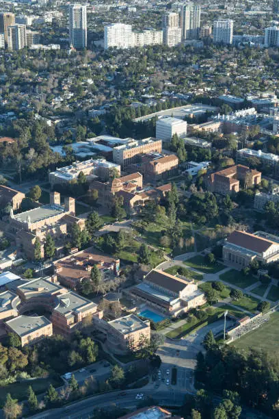 Aerial view of Westwood and the UCLA campus