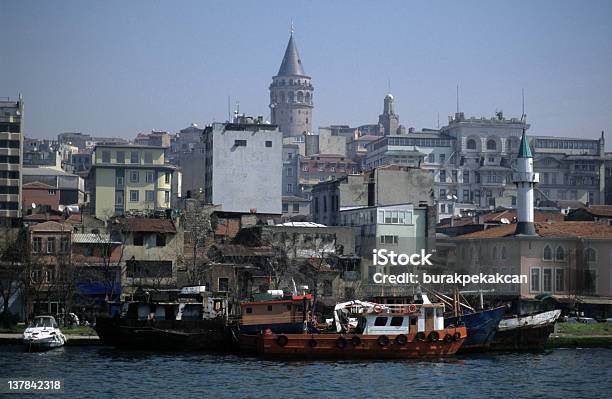 Gebäude Im Hafenviertel Galataturm In Istanbul Türkei Stockfoto und mehr Bilder von Architektur