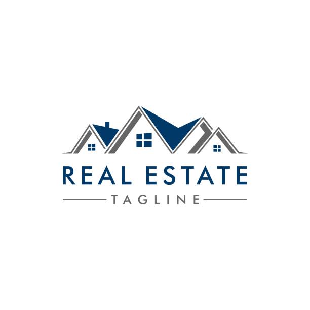 real estate logo design vector templates - emlak ofisi stock illustrations
