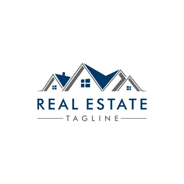 Real estate logo design vector templates Real estate logo design vector templates on white background agency logo stock illustrations