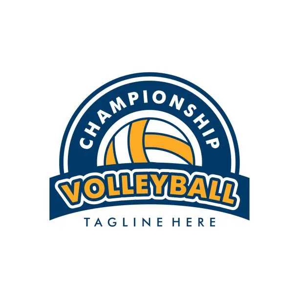 Vector illustration of Volleyball logo vector design templates