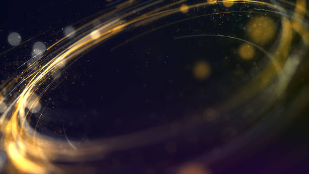 istock Gold lights awards with particles elegance abstract background 1378451407